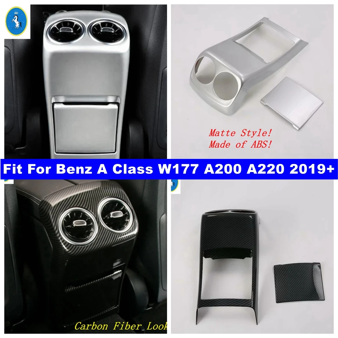 

Armrest Box Rear Air Conditioner Outlet Anti Kick Panel Frame Cover Trim For Mercedes Benz A Class W177 A200 A220 2019 - 2021