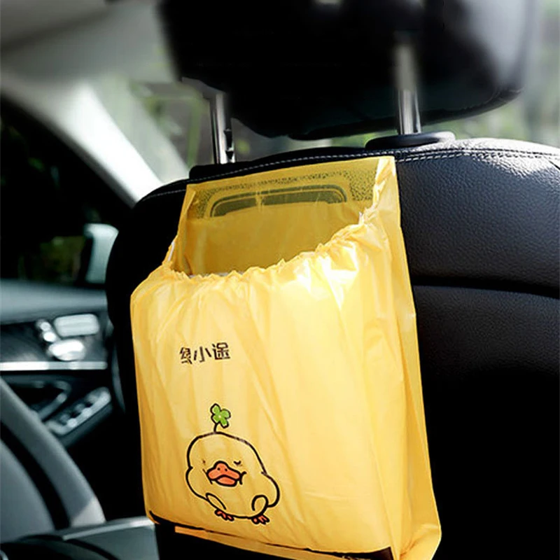 Car Trash Bag Cartoon Sticky Car Trash Can Cleaning Bag Can Be Stored Hanging Type Disposable Environmental Protection Practical