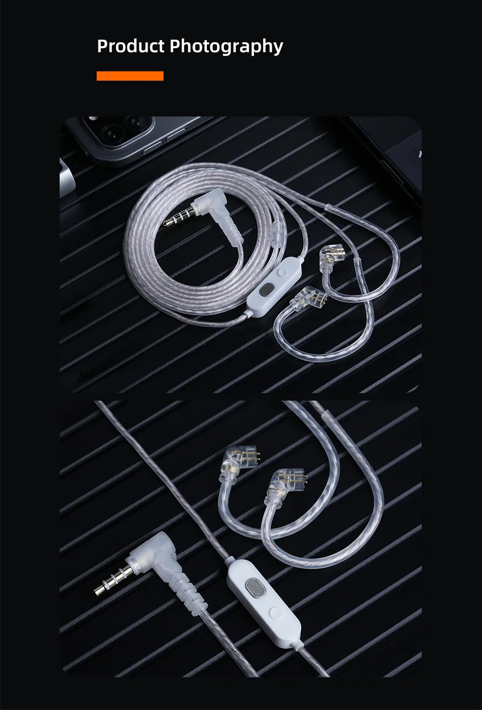  KZ M2 Dual Versilbertes Upgrade-Kabel, Hochauflösend mit Dual-Mikrofon, USB Typ-C, 3,5-mm-Stecker, optionales Upgrade-Kabel für Kopfhörer – Detail 18