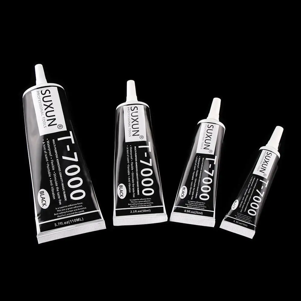 15/25/50/110ml T7000 Glue Super Black Epoxy Resin Sealant Strength Adhesive Fixed Mobile Phone Handicraft