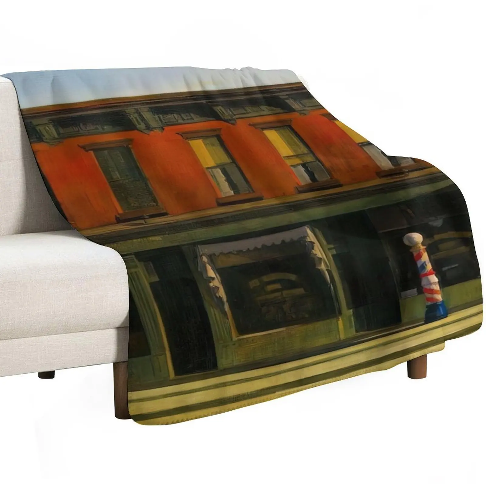 edward hopper paintings Throw Blanket Furrys Moving funny gift Luxury St Bed covers Vintage Blankets