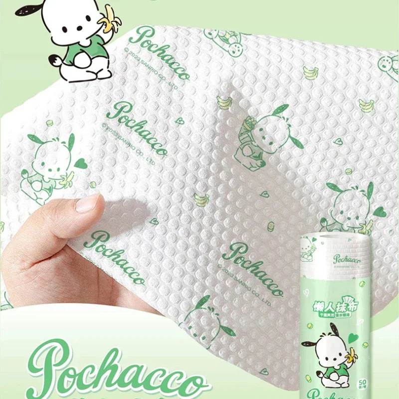 Sanrio Hello Kitty Disposable Rags Anime Thickened Dishcloths Rag Home Kitchen Cleaning Cloths Absorbent Towels Car Clean Wipes