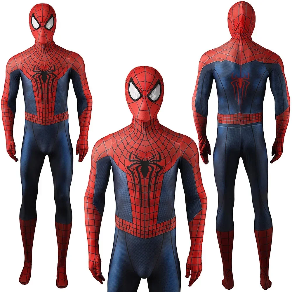 スパイダーマンセットマイルモラレスゲームコスプレ衣装黒赤ライミ共生スーパーヒーロージャンプスーツハロウィンパーティー男性女性大人