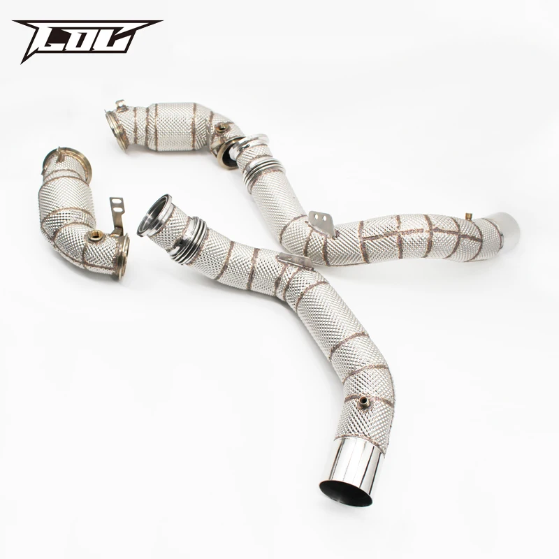 Exhaust Downpipe  For BMW M5/M6 4.4TT V8 2019-2023 Stainless Steel High flow catted downpipe with catalyst