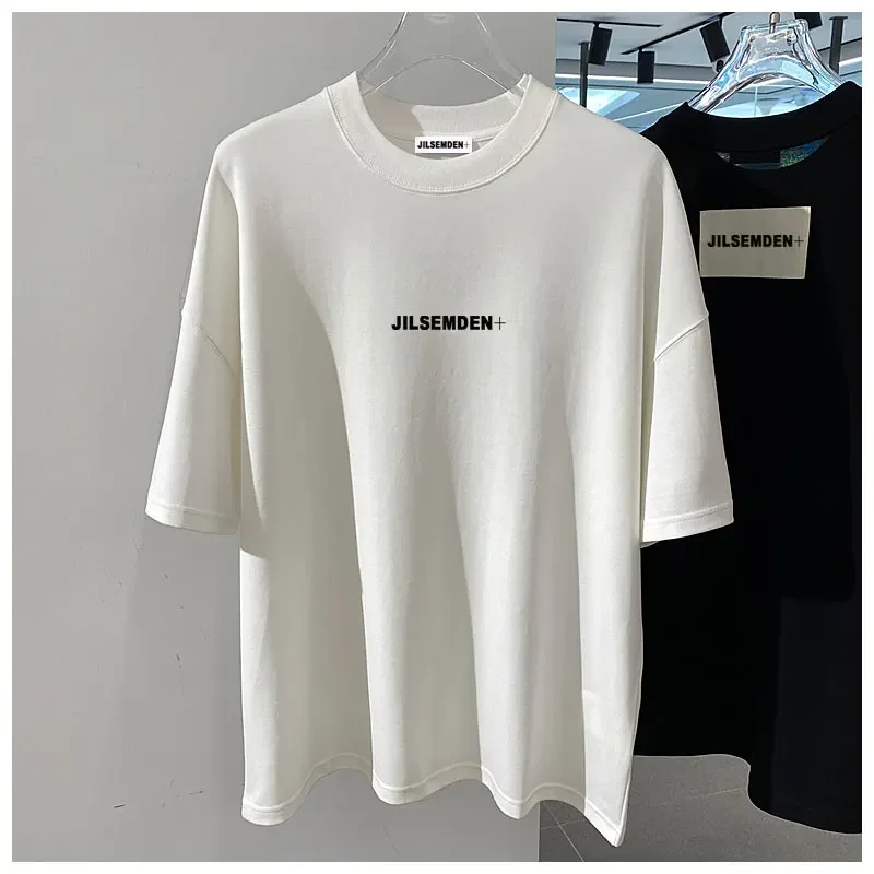 

JIL brand men's and women's T-shirt with minimalist letter printing elements, casual sports travel short sleeved summer T-shirt