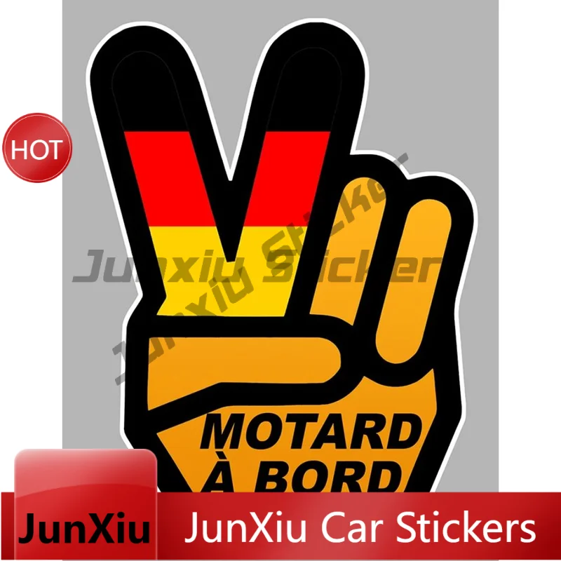 Motard Bord Main Victory Hand Germany Moto Creative Vinyl Decal Waterproof Car Sticker For Bumper Window Auto Decoration