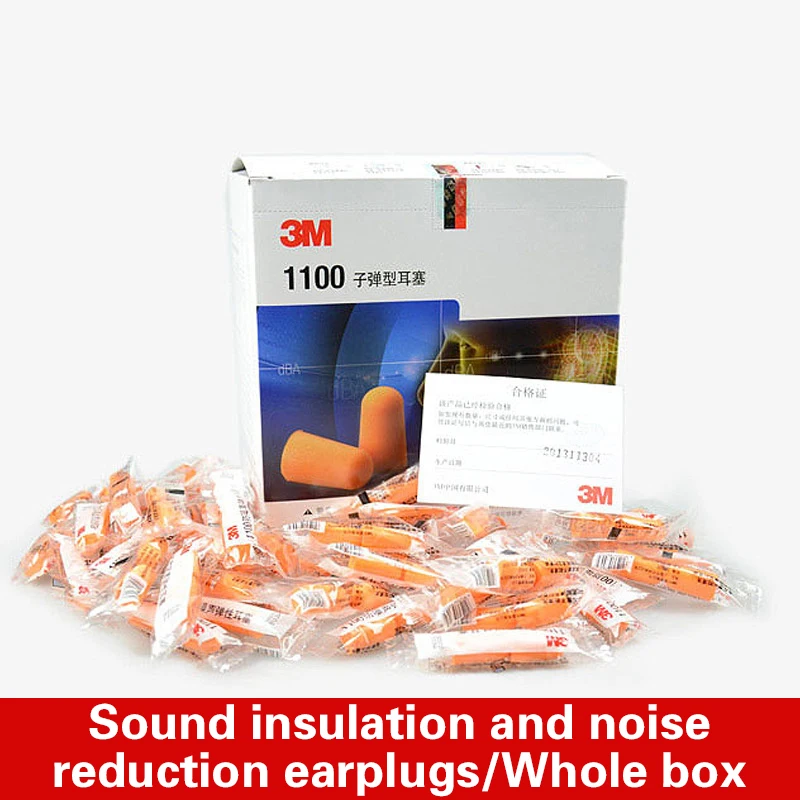 10Pairs PU Sponge Sound Insulation Earplugs Soft Protect Hearing Sleeping Ear Plugs Orange Anti-Noise Noise Prevention Earmuff