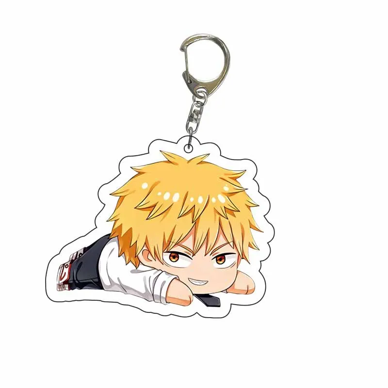 Anime Manga Chainsaw Man Acrylic Pochita Makima Power Cosplay Accessories Cute Collection Bag Pendant Keychain Fans Gift Keyring