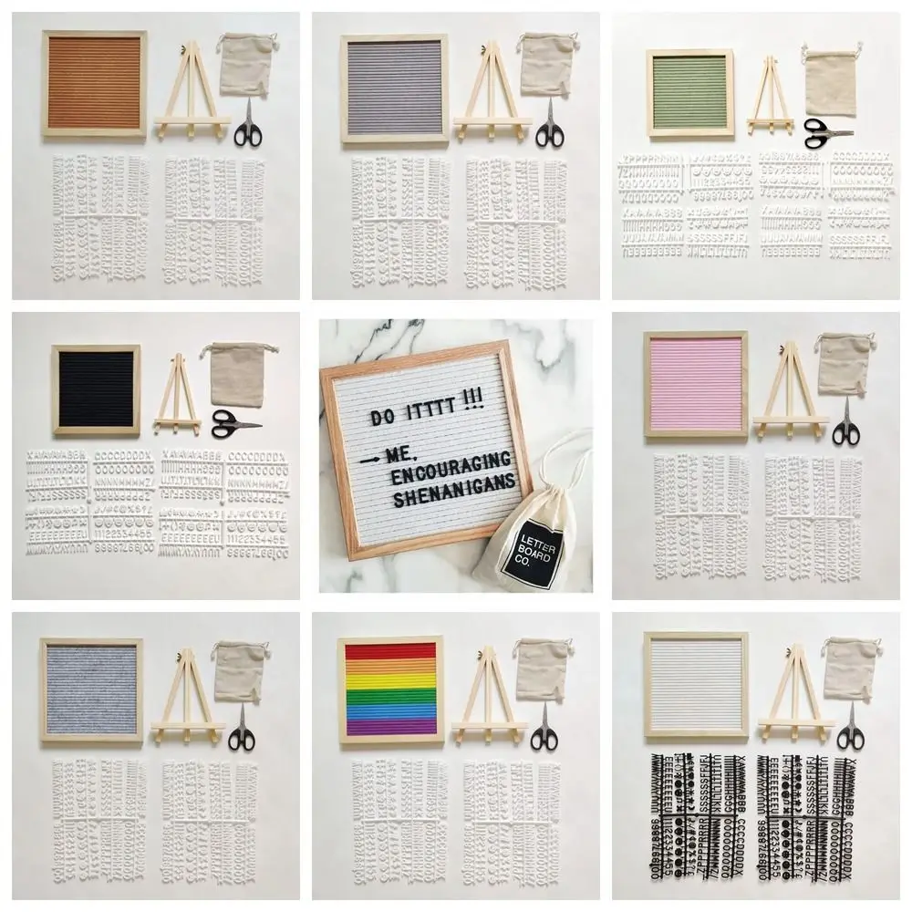 

Decorative Baby Alphabet Board Creative Multipurpose Wooden Shooting Props Multicolor Felt Message Board Lovely Shape