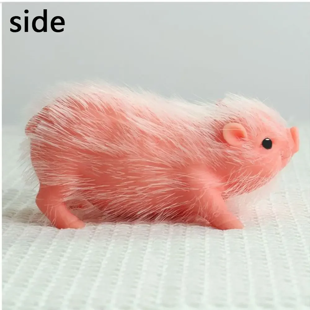 Silicone Pig Toys,Mini Realistic Stretchy Fake Animals Body Mini Silicone Baby Dolls,Lifelike Piggy Soft Chubby Little Pig