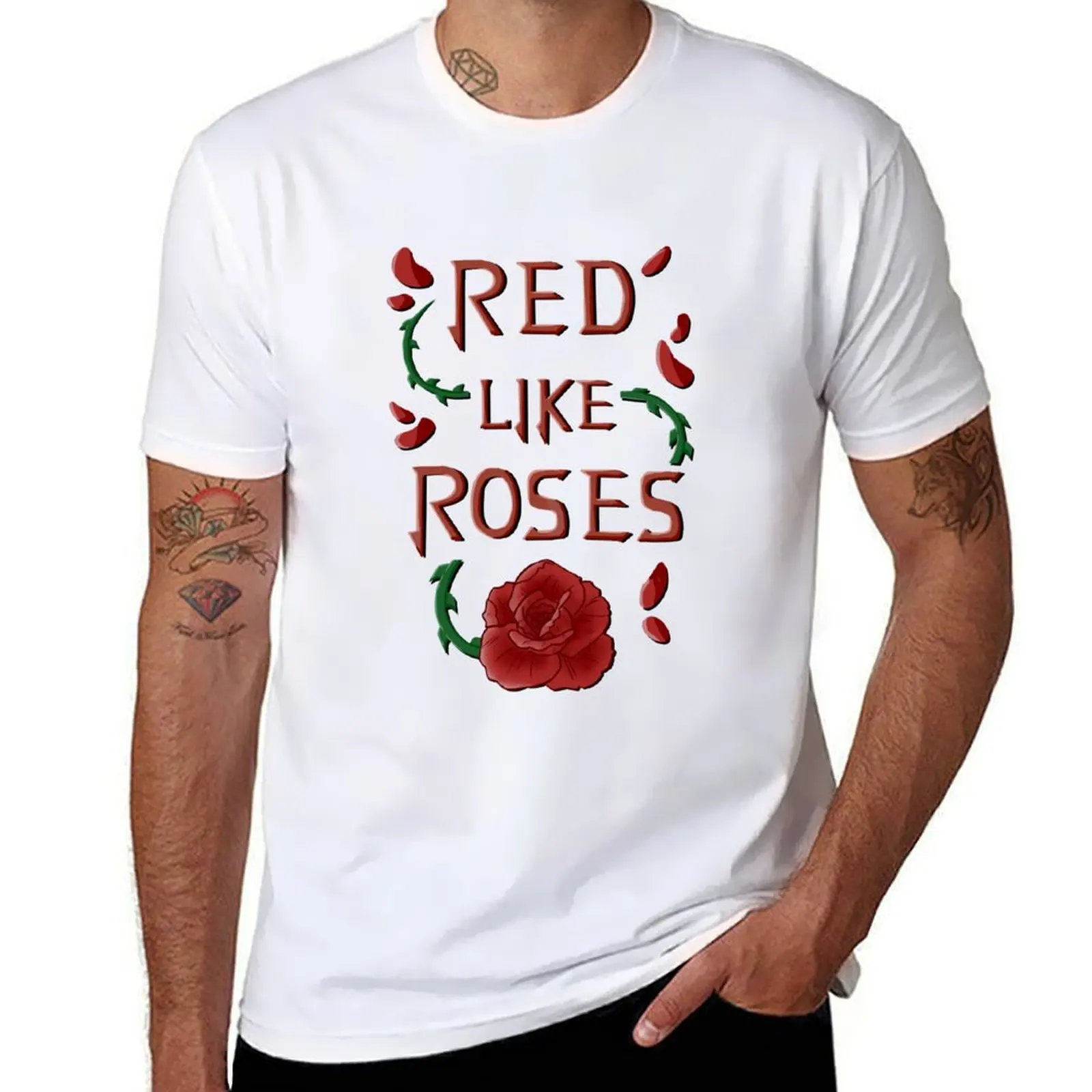 

red like roses shirt T-Shirt cotton t shirts high quality t shirts cotton 100%