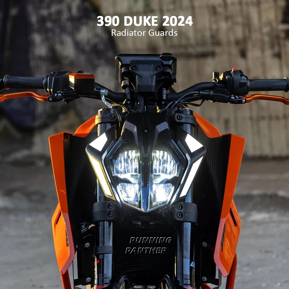 New Motorcycle Black Radiator Guard Protection Grille Grill Cover For 390 Duke 390Duke 390DUKE 390 DUKE 2024