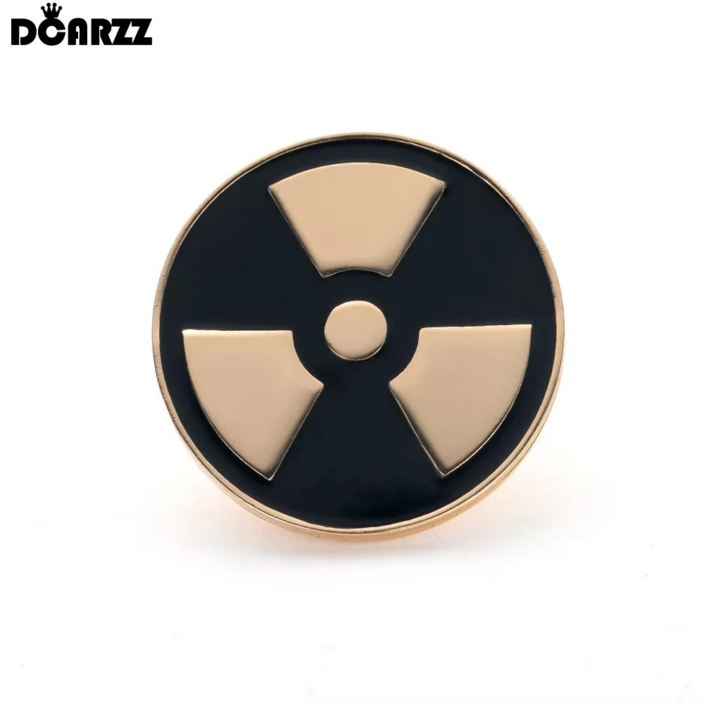 Best New Nuclear Radiation Brooch Medical Jewellery Gift for Women Enamel Lapel Pin Metal Doctors Nurse Accessories