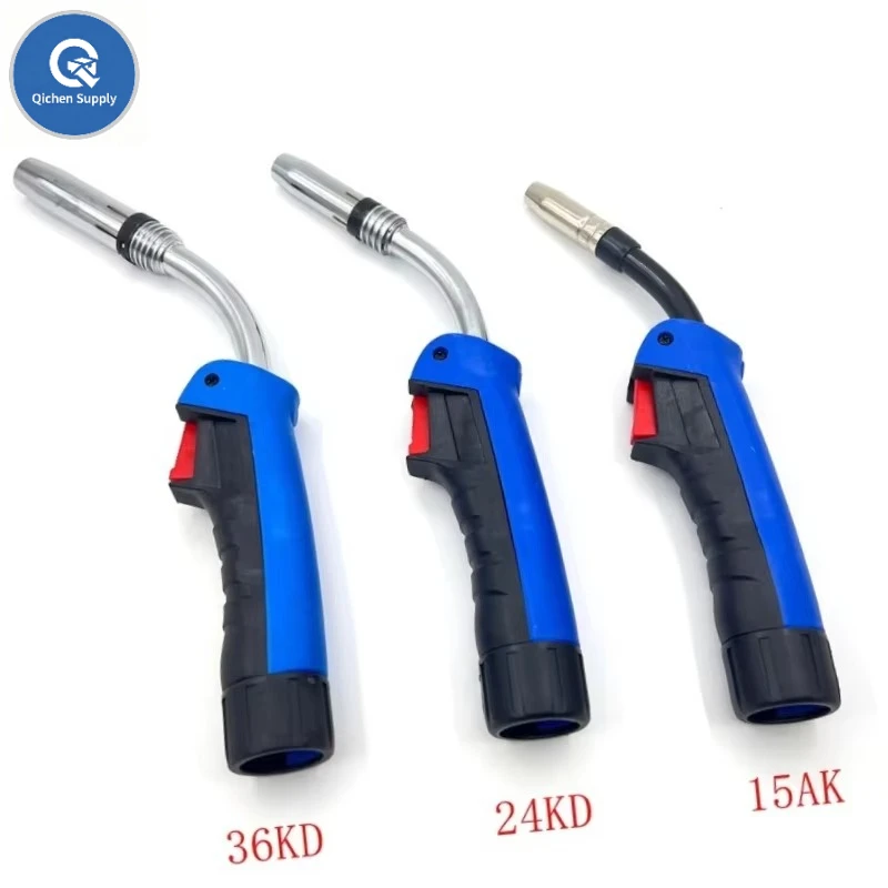 Air Cooled MIG MAG Welding Torch European Style MB15AK MB24KD MB36KD Complete Set with Swan Neck Contact Tip Gas Nozzle Holder
