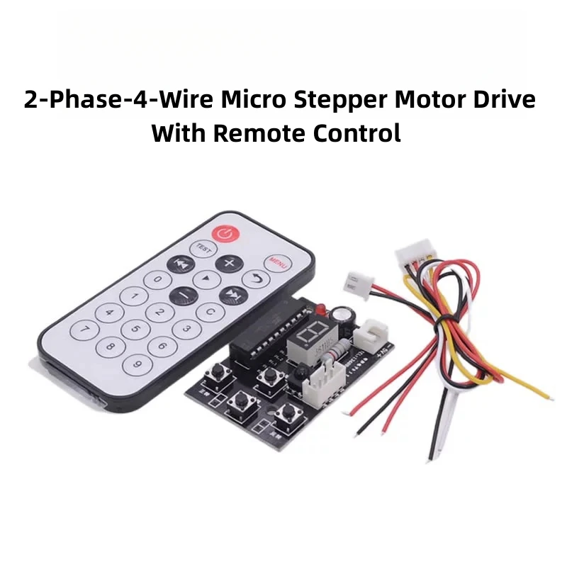 

DC4~6V 2-Phase-4-Wire Micro Stepper Motor Drive Module Remote Control/Speed Regulation/Forward Reverse Controller 12/15BY Motor