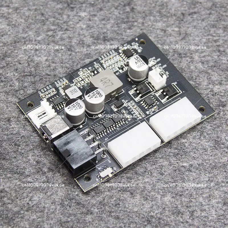 DC12V 5525 interface graphics card 8P to hard disk SATA large 4P synchronous start power supply module NAS adapter board