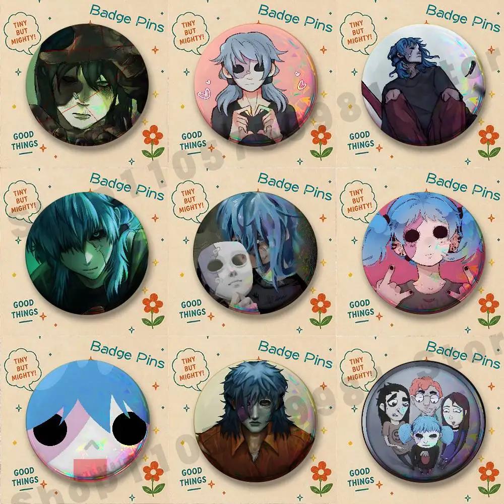 S-Sally F-Face Badges Pins Button Custom Anime Role Old-school Brooches Cartoon Collar Gifts