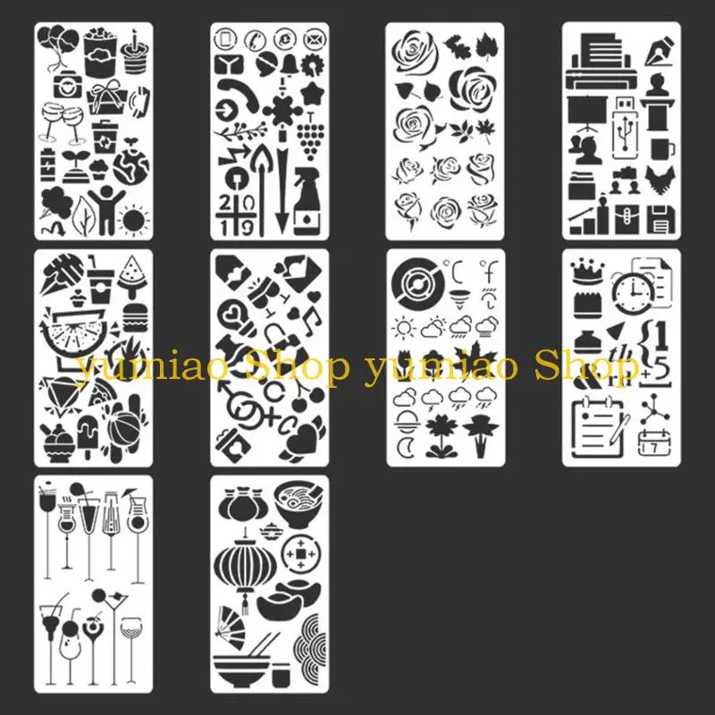 587B Art Journal Stencils Versatiled Border Design Template For Classroom Activities Home Crafts And Creative Projects