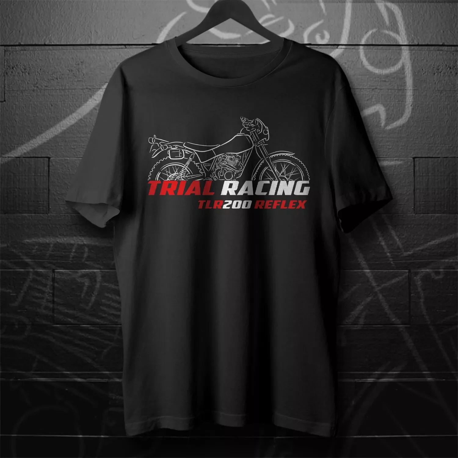

TLR 200 Reflex 1986-1987 Motorcycle T shirt Graphic Casual Summer Short Sleeves 100% Cotton Cool Tee