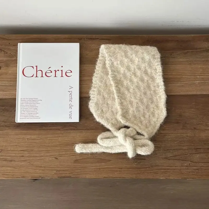 Ins الرياح بلون الأناناس نمط محبوك الصوف الدافئة سدادات حماية الأذن حزام قبعة الصوف غطاء للأذنين تنوعا الخريف الشتاء عقال