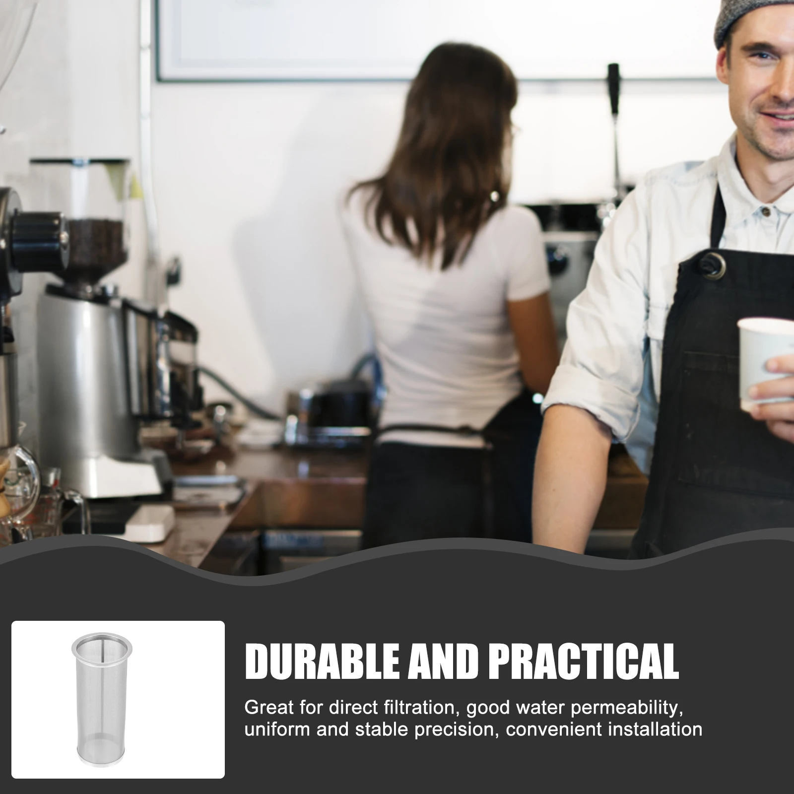 

Stainless Steel Wine Barrel Coffee Container Portable Tea Filter Bucket Multi-Function Brew Tool Cold Brew Filter For