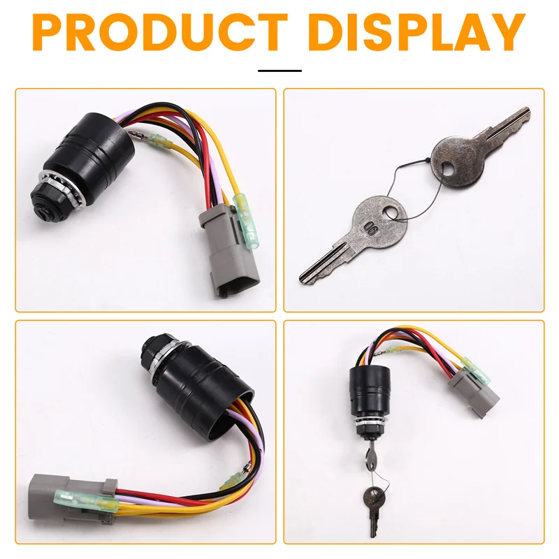 

QB-129572 Ключ зажигания в сборе для лодок-трекеров Mercury с подвесной коробкой и 2 ключами, 3-позиционные 6-проводные разъемы