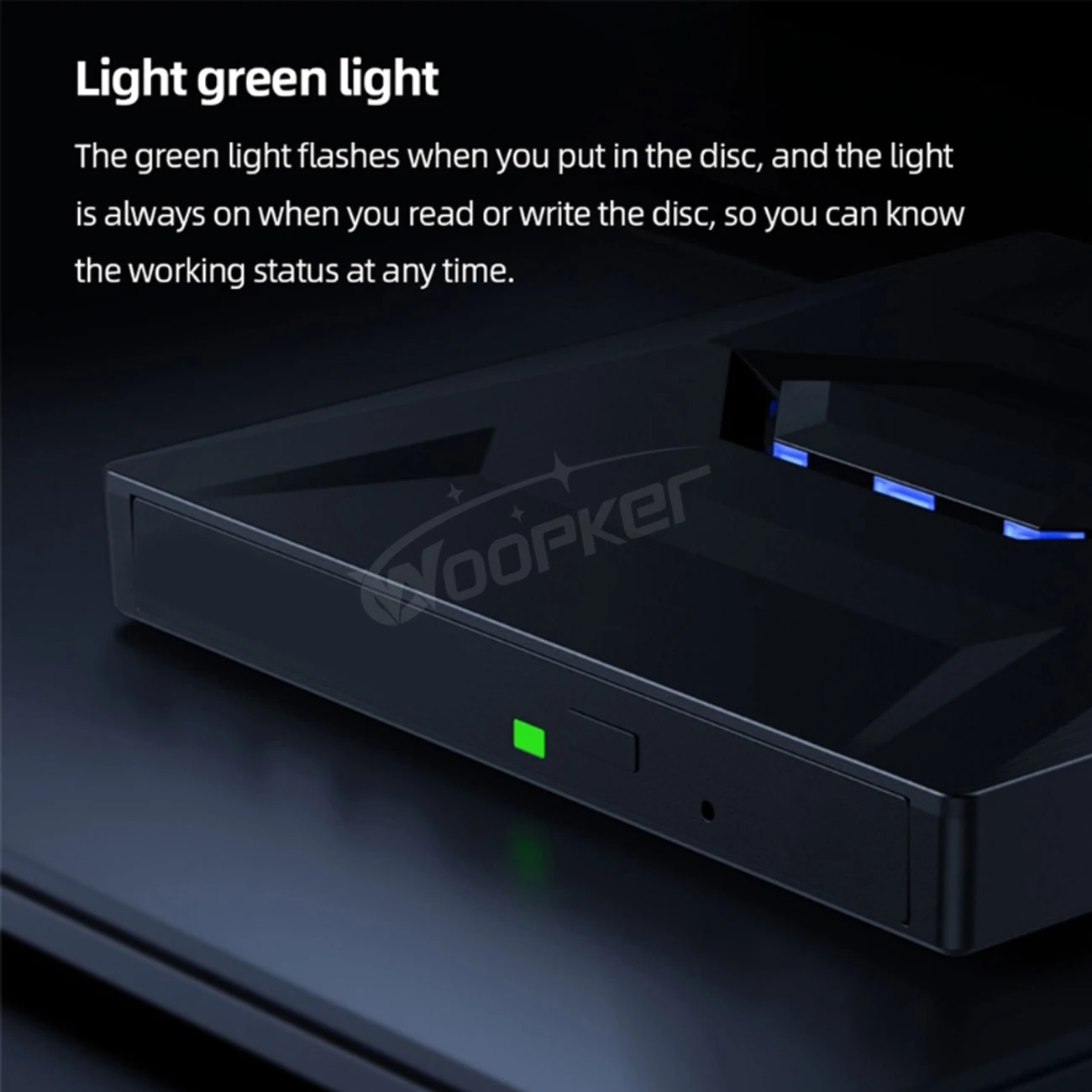 Woopker Externe Dvd Drive B21 Usb3.0 Type-C 3-In-1 Multifunctionele Brander Disc Drive Rw Optische Drive Mac Os Window Xp/7/8/10