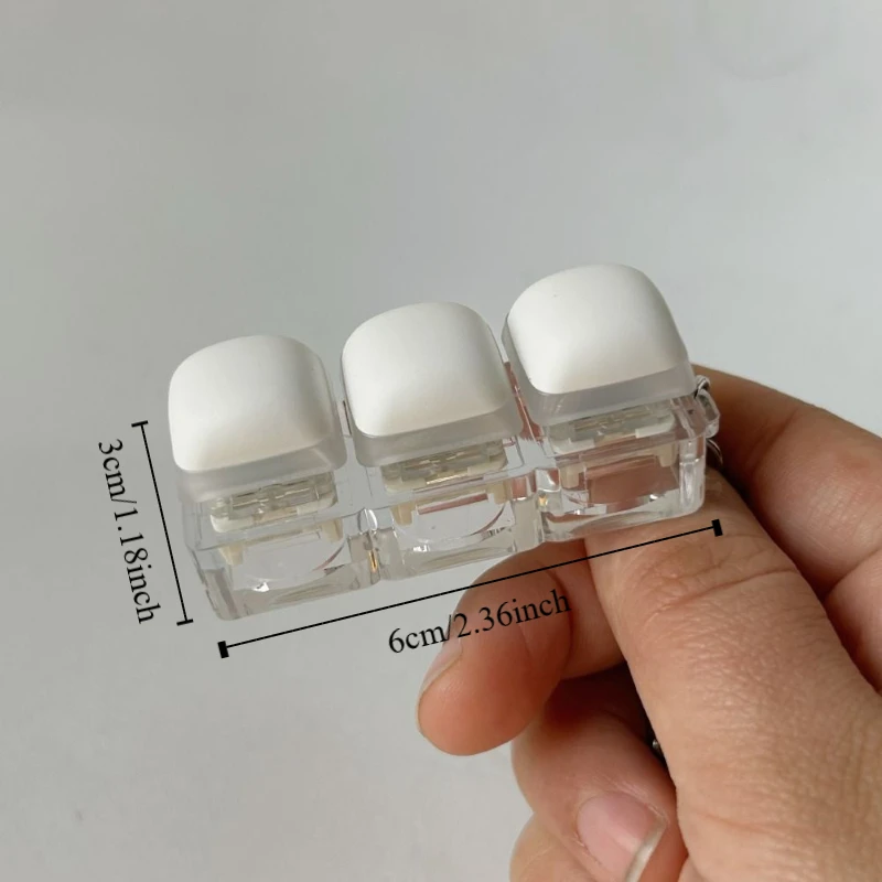 Relaxing 3/4/9Keys Fidget Keychain Keys Button DIY Keyboard Finger Keyboard Cap Steamed Bread Keycap Clicker Toy Adult
