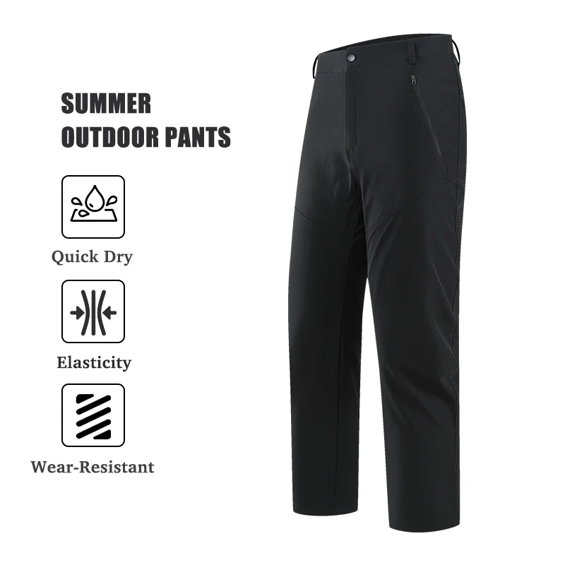 

LNGXO Men's Women's Hiking Pants Summer Elastic Quick Dry Waterproof Pants Unisex Climbing Trekking Mountaineering Trousers