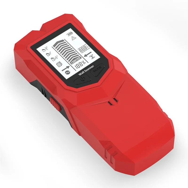 【جديد】6 في 1 كاشف المعادن على الحائط، مكتشف مسمار الحائط، ترصيع الخشب، جهد الأسلاك الحية، كشف الجدار، الماسح الضوئي، مكتشف الصندوق الكهربائي #1