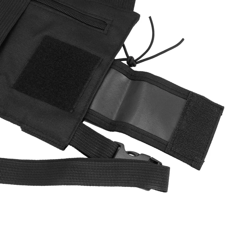 New-6X Radios Pocket Radio Chest Harness Chest Front Pack Pouch Holster Vest Rig Case For 2 Way For Baofeng UV-5R Black