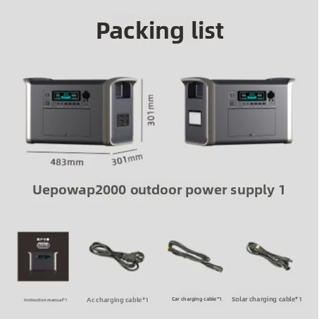 2600W 220V UPS Solar Generator Portable Outdoor Energy Storage Station LiFePO4 Battery For Car Travel Stall Household Emergency Backup