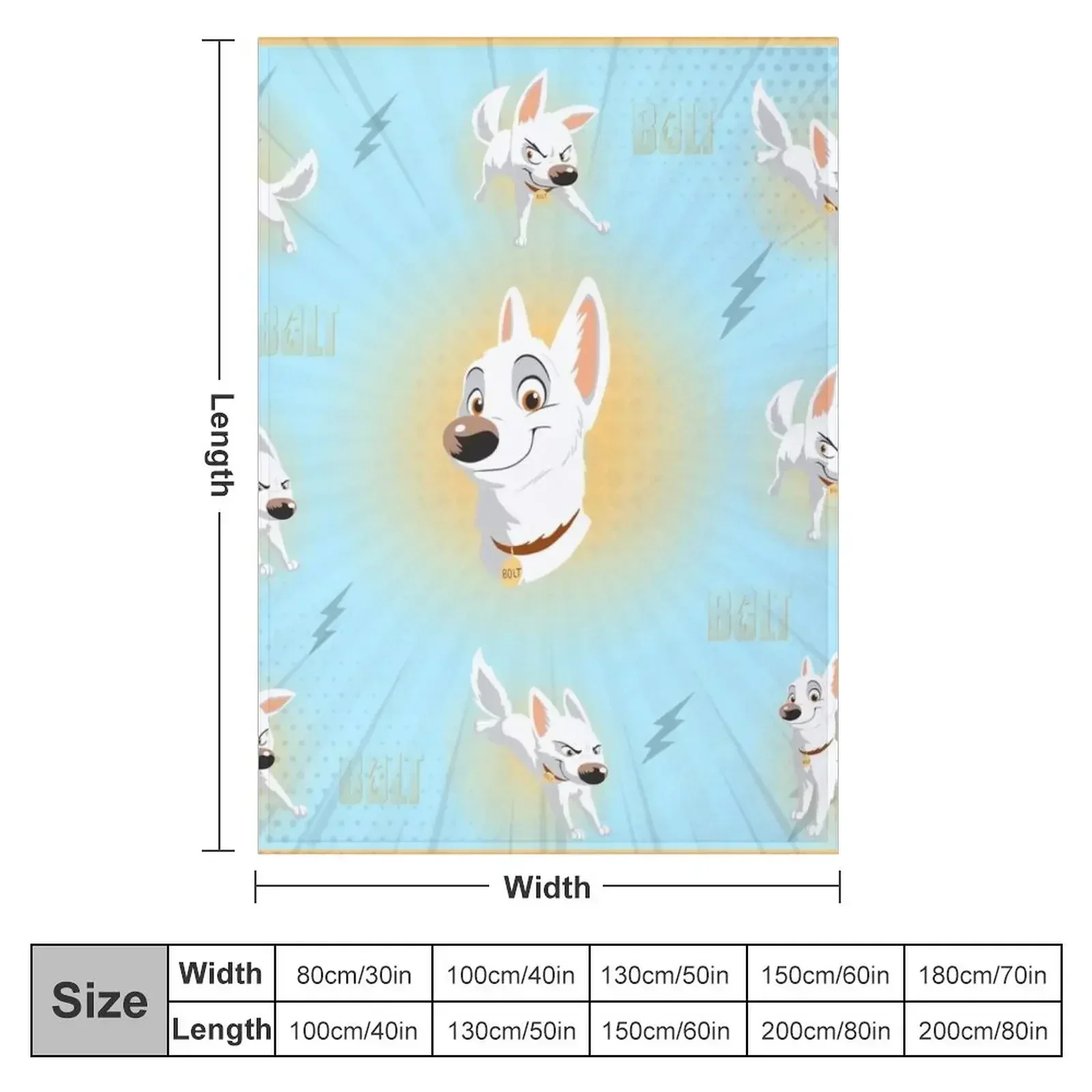 White bolt dog Throw Blanket Sofa Stuffeds Flannels for winter bed plaid Comforter Blankets