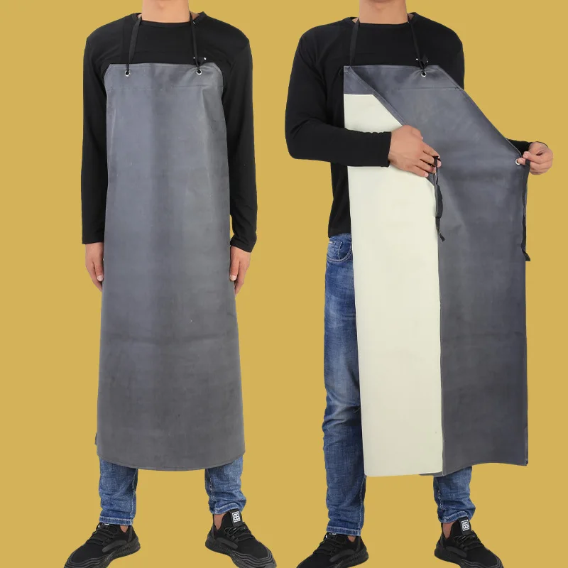 Rubber apron Waterproof, oil proof, acid and alkali resistant Chemical plant Slaughterhouse thickened stone work clothes apron