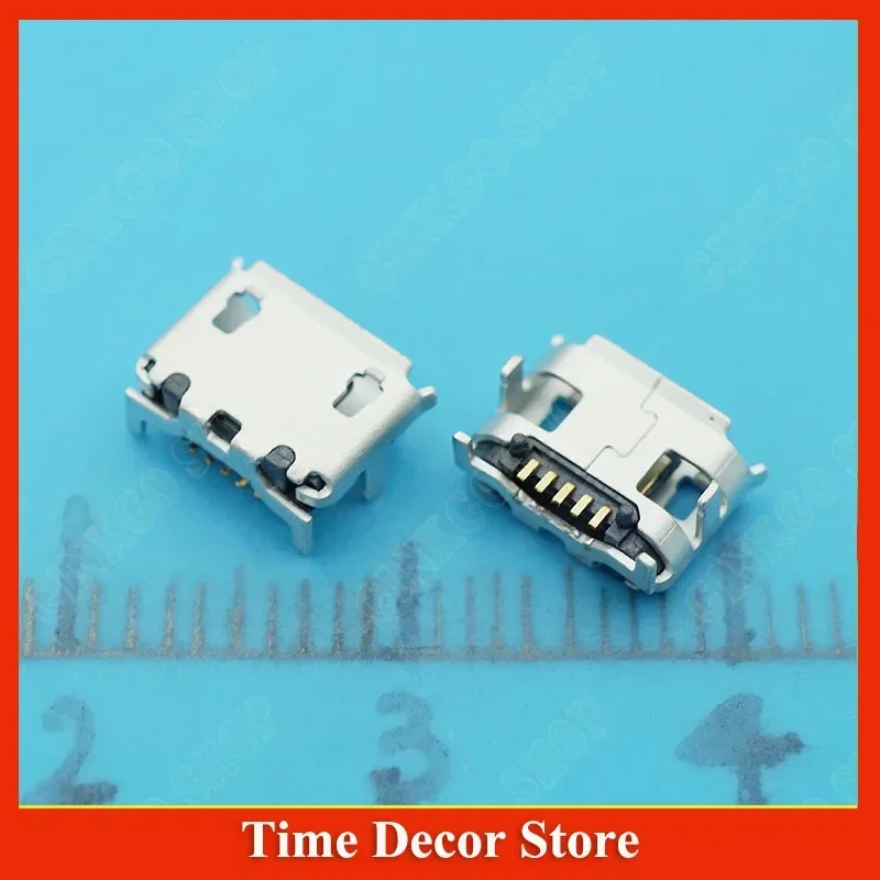 100pcs/lot Micro USB 5P Micro USB Jack OX Horn 5Pins Micro USB Connector Port Phone Charging Socket