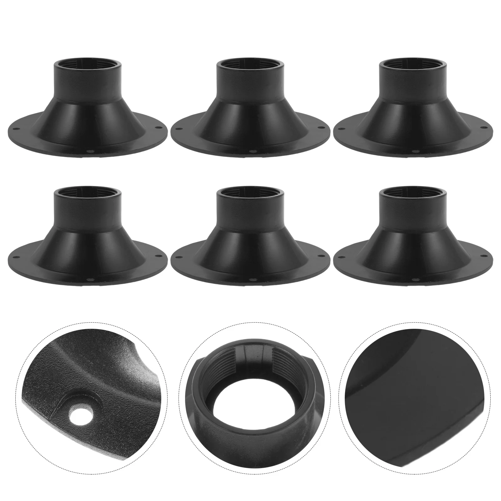 

6Pcs Stage Sound Speaker Horn Plastic Tweeter Horns 95Mm Threaded High Frequency Treble Tweeter for Audio System