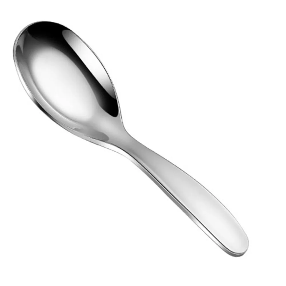 316 Steel Porridge Spoon Smooth Integrated Molding Daily Dining Spoon Round Edge Thickened Tableware Dining Use