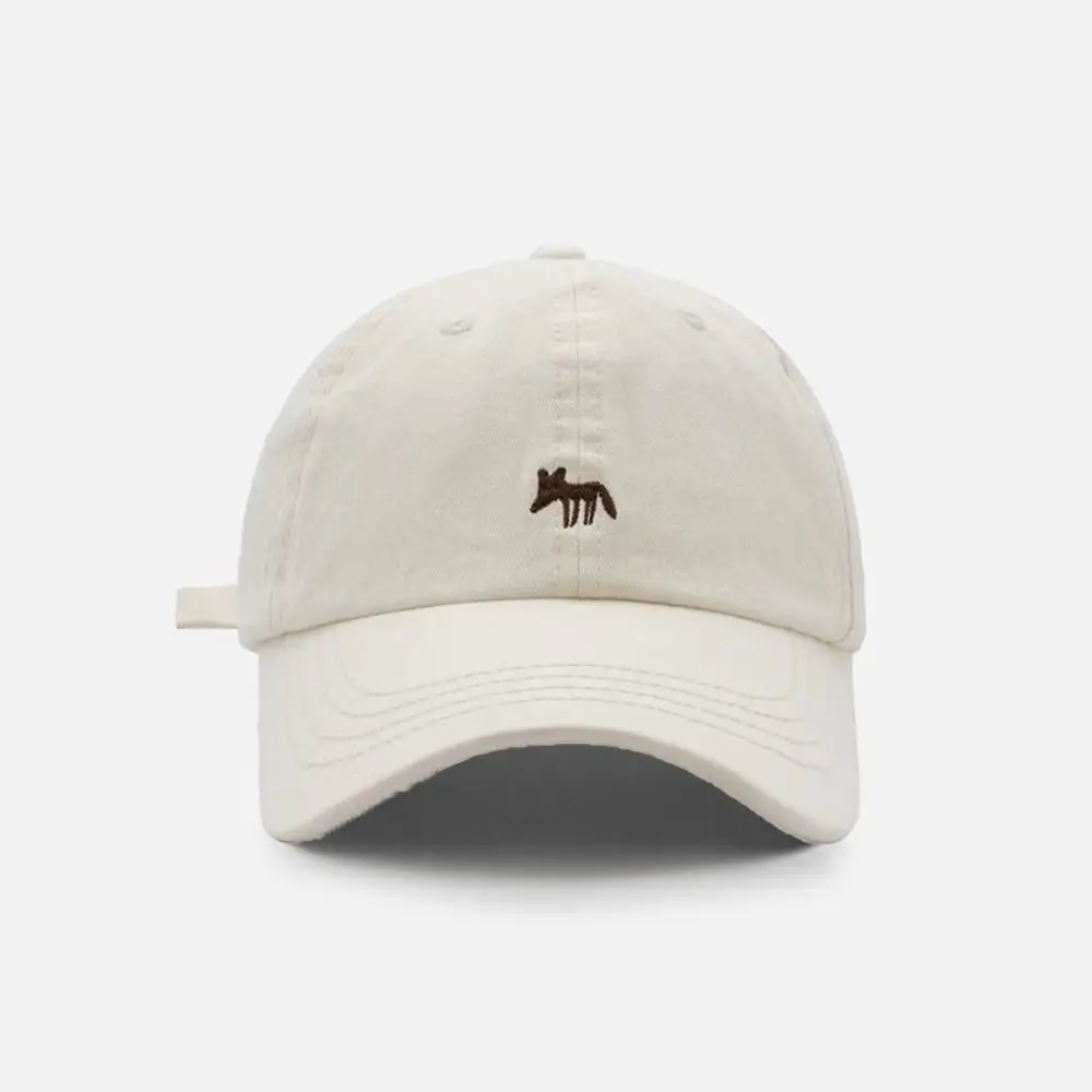 

Versatile Embroidered Embroidery Baseball Cap Animals Cotton Canvas Baseball Hat Sun Cap Sunscreen Hat Sun Hat Girl
