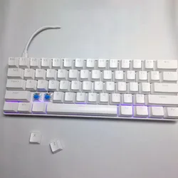 Spanish wired mechanical keyboard  mini computer white 60% with ñ  gamer keyboards gaming backlit 61 keys pc teclado branco