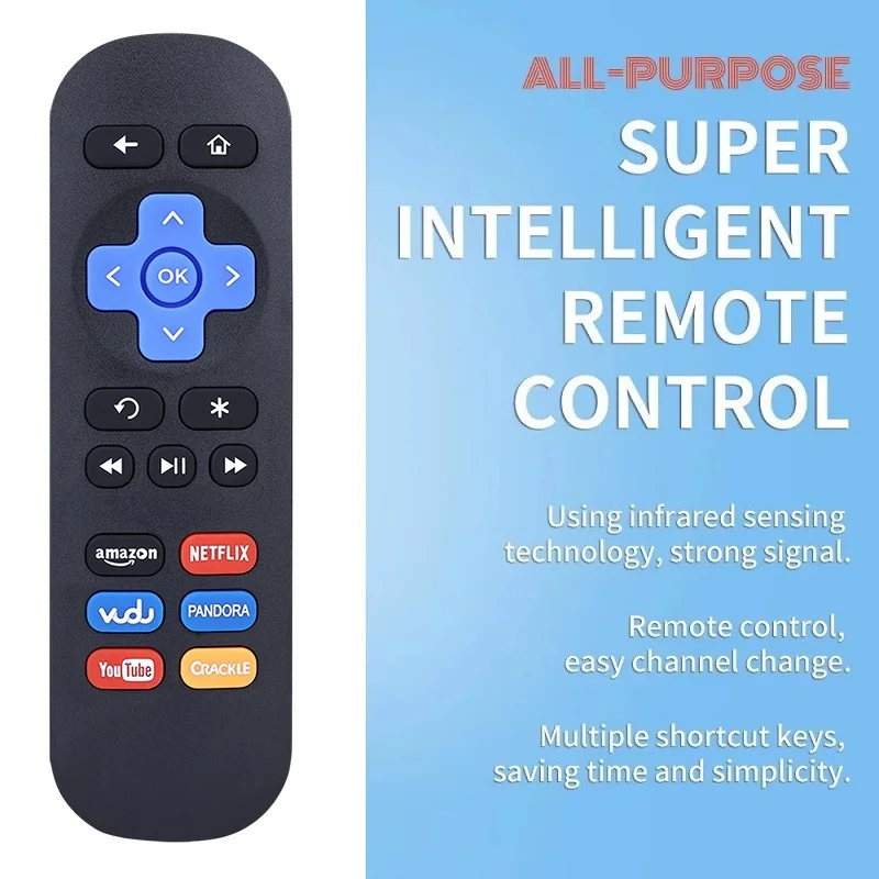 

YP Remote Control ABS Replacement Television English Suitable for ROKU Box Remote Control IR