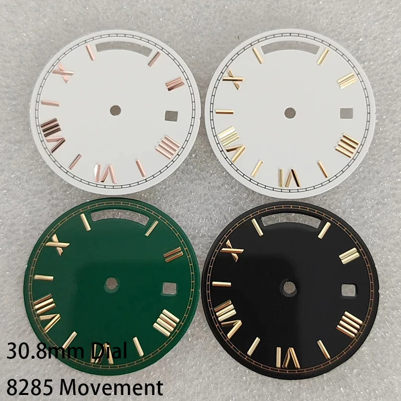 SmileLife 30.8mm 8285 Watch Dial Roman Numerals Enamel Dial Fit Miyota8285 Automatic Movement Watch Accessories