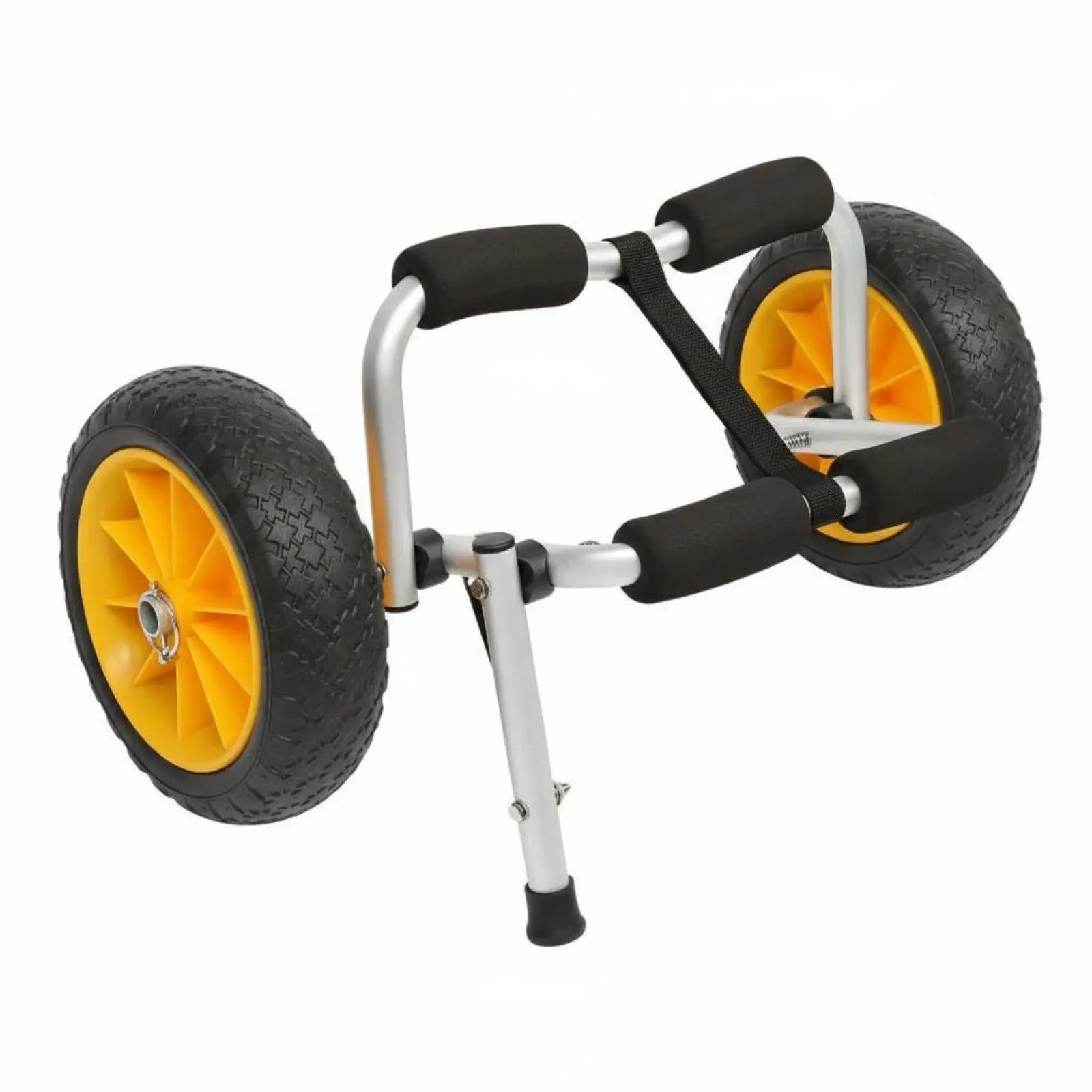 Easy Load Folding Kayak Trailer for Canoe and Small Boat with Kickstand Puncture Proof Tires and Scratch Resistant Foam