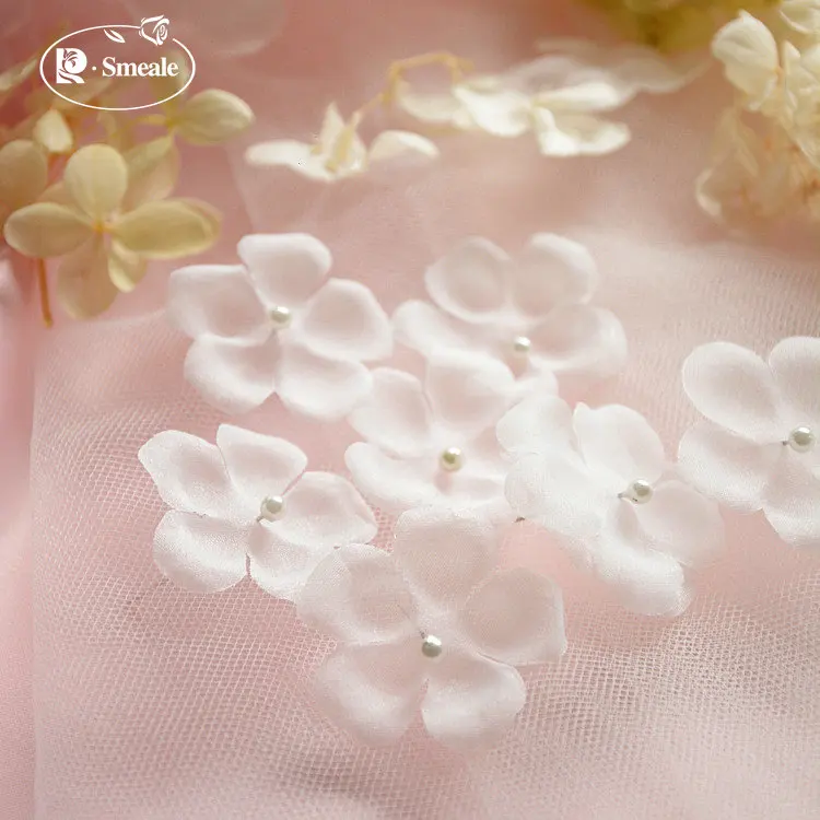 Handmade Organza Pétalas para DIY, 3D Flor, Peças Decorativas, Vestido de Noiva, Acessórios Véu, RS4176, 100 PCs/Pack, 3,6 centímetros