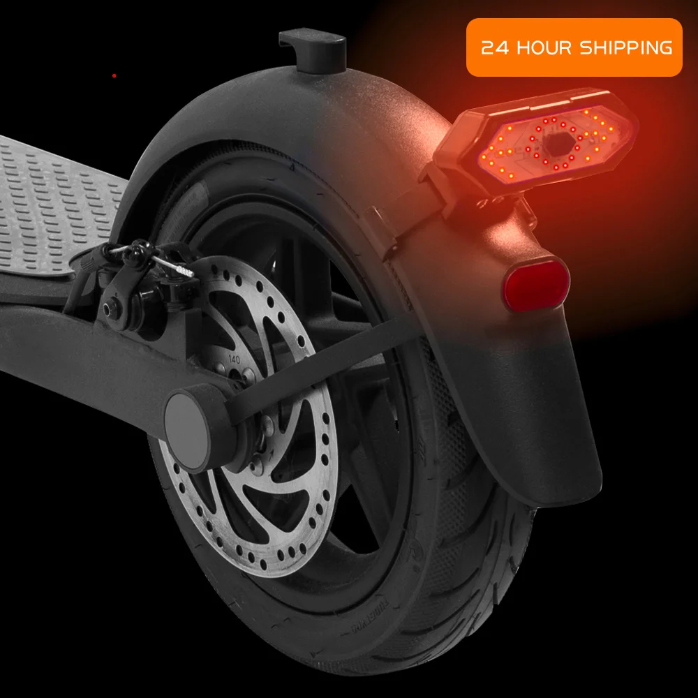 Rechargeable Turn Signal Warning Lamp For Ninebot MAX G30 G30D/E/LP/G2 E-Scooter Modifited Rear Mudguard LED Tail Light Parts