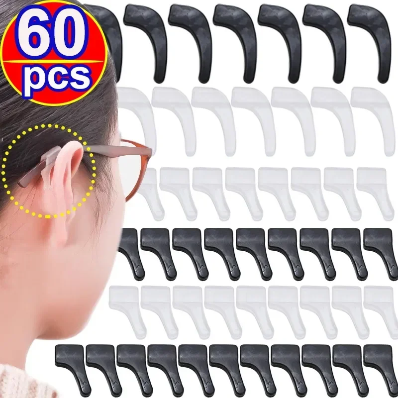 New Silicone Anti Slip Ear Hook Eyeglass Accessories Glasses Leg Ear Sleeve Bracket Fastener Temple Tip Holder Spectacle Grip