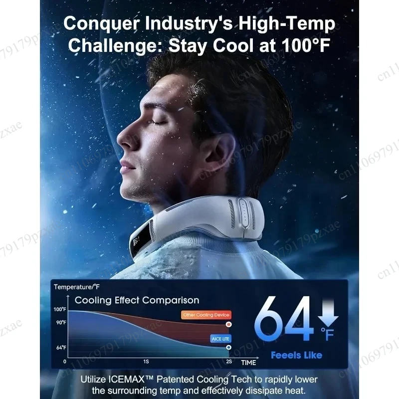 Ultimate Immersive Cooling 6000mAh Portable Neck Air Cooler 2024 Lightweight Powerful Cooling Device