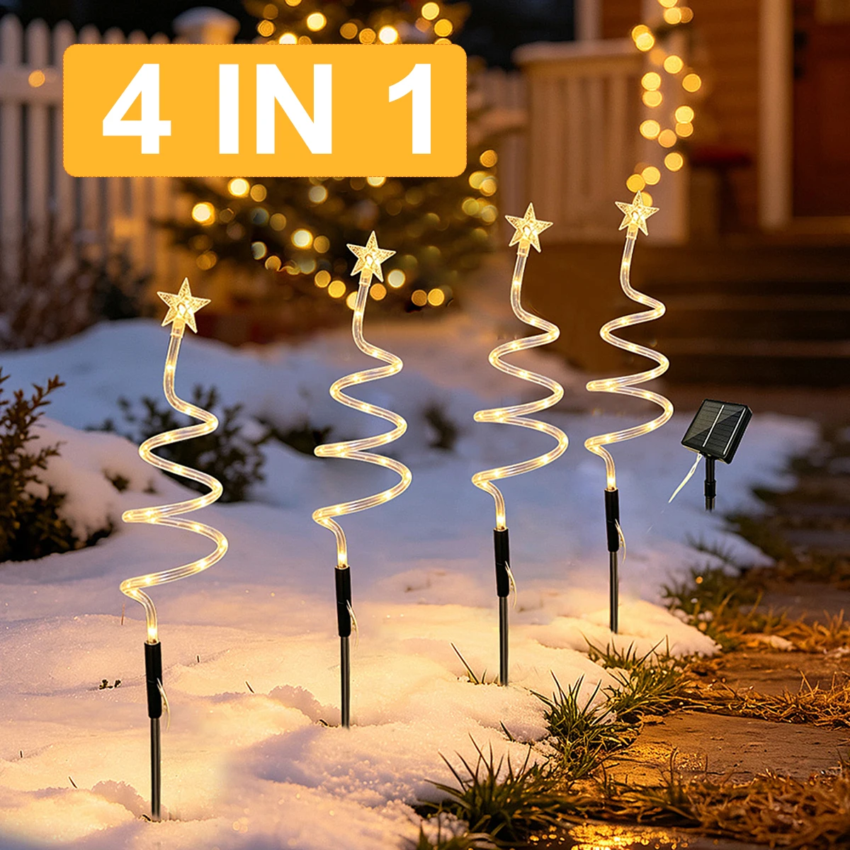Cute solar powered lawn courtyard festival decoration light 8 lighting modes RGB warm lights Perfect outdoor decor for Christmas