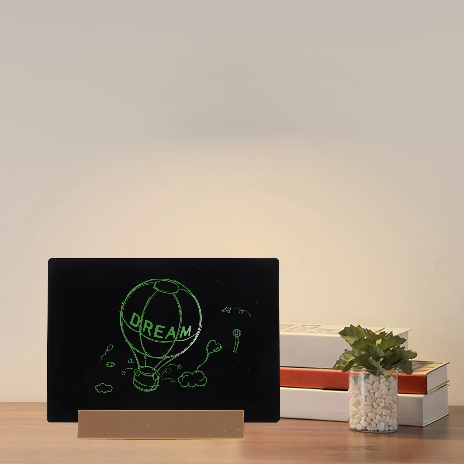 

Simple Chalkboard Sign Board Desktop Blackboard for Writing Multi-Use Message Board for Christmas Table Party Favors Crafts