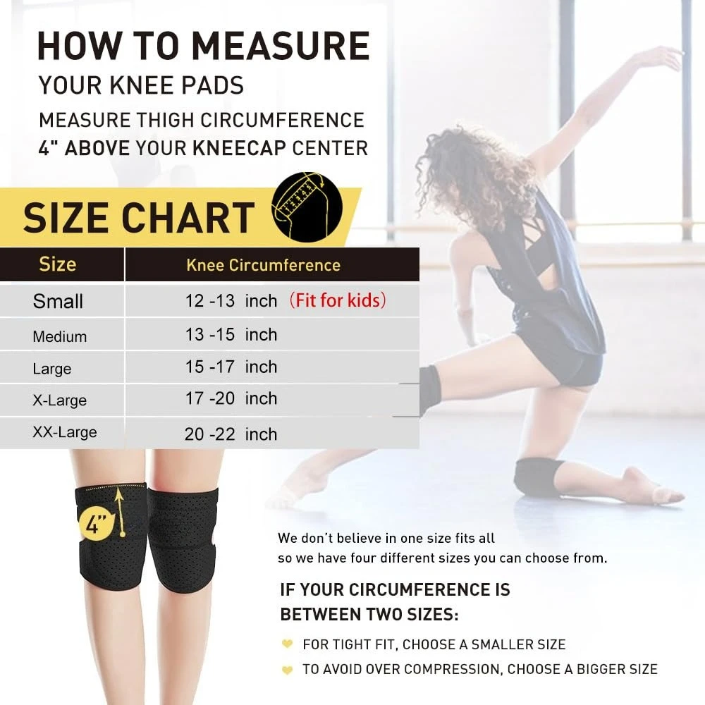 Protective Knee Pads for Dancers,Volleyball Knee Pad for Girls,Soft Sponge Knee Pads for Avoid Floor Burns & Bruising,1Pair.