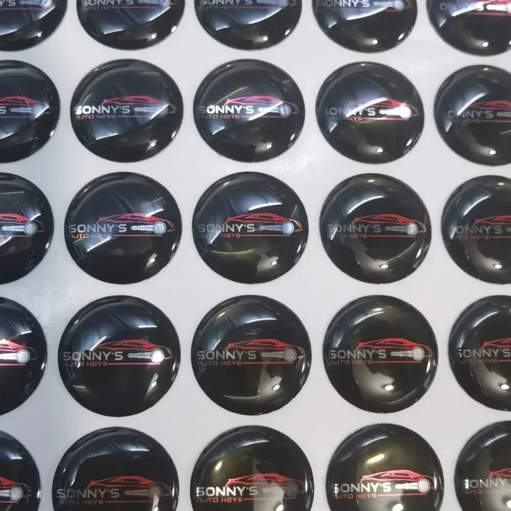 B Customized 14mm Round Car Key Fob Remote Resin Crystal Epoxy Badge Sticker Symbol Emblem For Keydiy Kd Xhorse Vvdi Mahindra